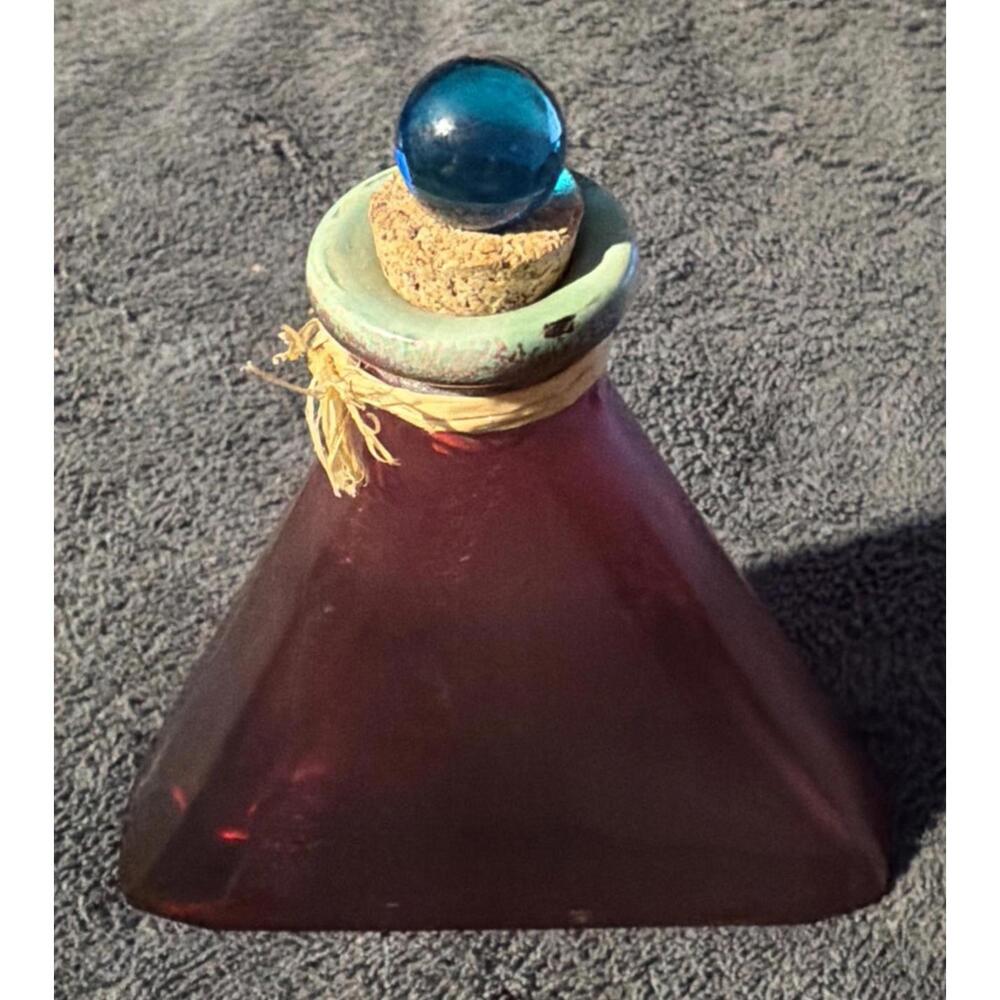 Vintage Triangle Pyramid Shaped Bottle Cork Top